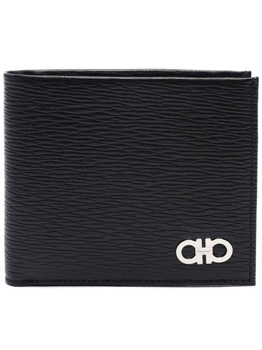 Gancini Half Wallet Black - SALVATORE FERRAGAMO - BALAAN 2