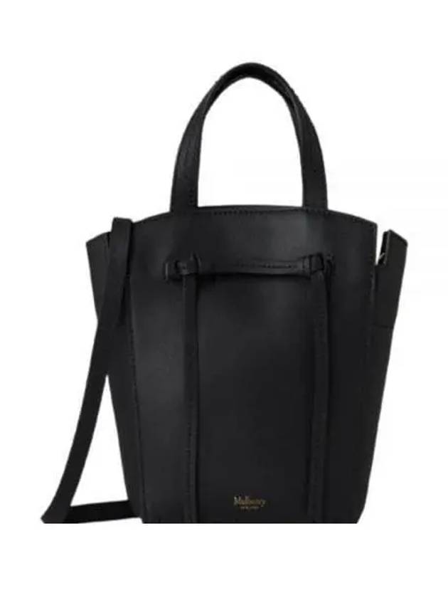 Clovelly Logo Leather Shoulder Bag Black - MULBERRY - BALAAN 2