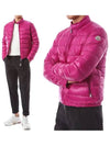 Men's Acorus Logo Patch Lightweight Down Short Padded Jacket Fuchsia - MONCLER - BALAAN 2