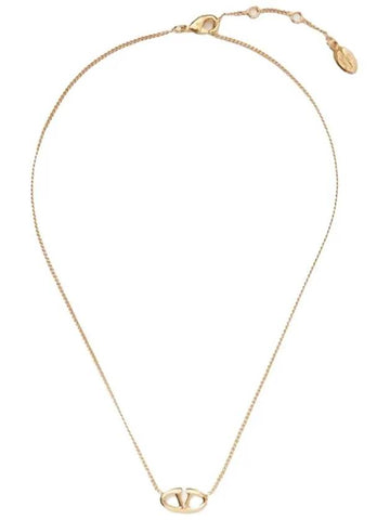 Signature V Logo Necklace 4W0J0W19 MET CS4 - VALENTINO - BALAAN 1