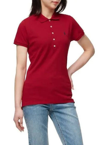 W slim fit mesh polo red - POLO RALPH LAUREN - BALAAN 1