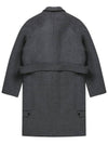 Men's Wool Balmacan Coat Gray SW21ICO05GE - SOLEW - BALAAN 3