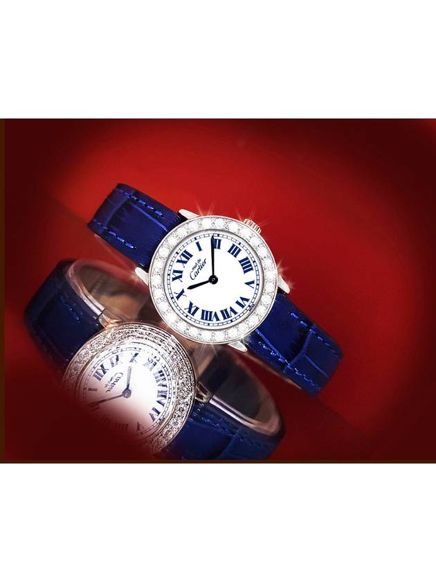 Must Ronde Big Diamond White Roman Dial Women s Watch - CARTIER - BALAAN 3