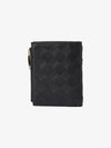 Intrecciato Zipper Small Half Wallet Black - BOTTEGA VENETA - BALAAN 2