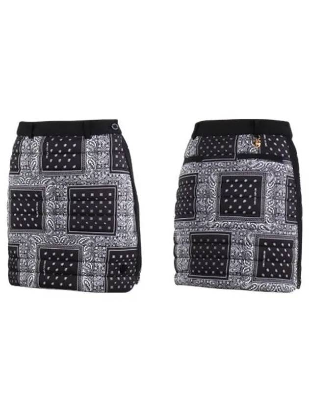 Golf side line color combination padded skirt paisley black - HENRY STUART - BALAAN 2