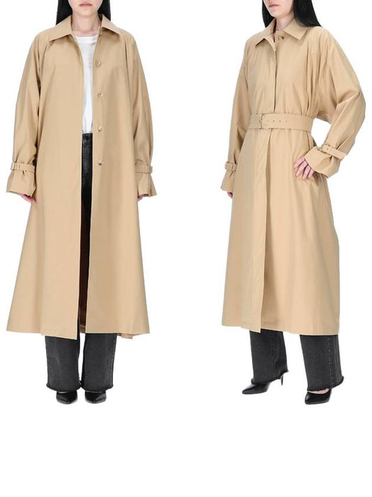 MEMO 2421026011600 006 Long Trench Coat - MAX MARA - BALAAN 1