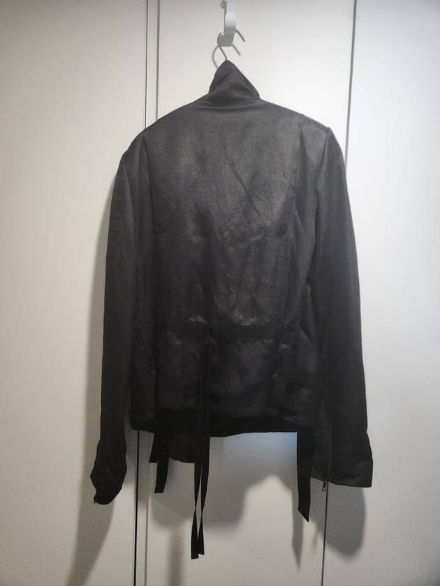 silk black biker jacket - ANN DEMEULEMEESTER - BALAAN 4