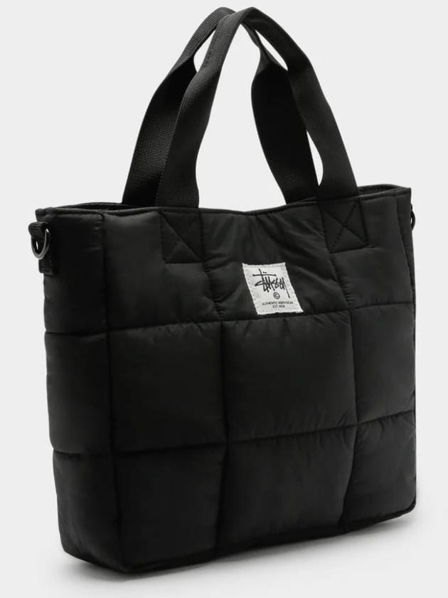 Graffiti Logo Patch Quilted Tote Bag Black - STUSSY - BALAAN 4