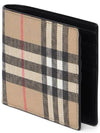 E Canvas Vintage Check Half Wallet Beige - BURBERRY - BALAAN 4