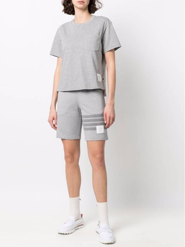 Midweight Jersey Boxy Pocket Short Sleeve T-Shirt Light Grey - THOM BROWNE - BALAAN 3