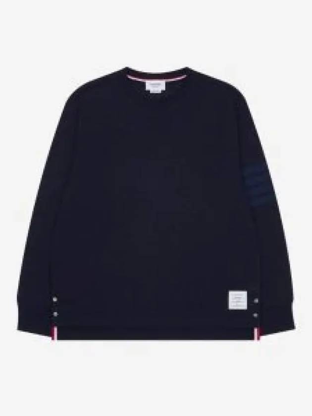 4 Bar Armband Tonal Long Sleeve T-Shirt Navy - THOM BROWNE - BALAAN 2