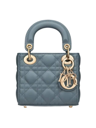 Micro Lady Cannage Lambskin Mini Bag Cloud Blue - DIOR - BALAAN 1