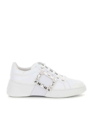 Viv' Skate Buckle Low Top Sneakers White - ROGER VIVIER - BALAAN 1