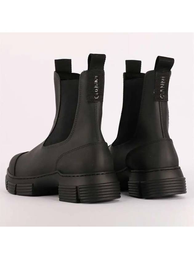 Rubber Chelsea Boots Black - GANNI - BALAAN 4