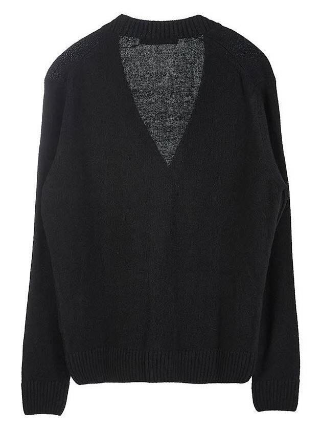 Baby Fox Patch Cosy Cardigan Black - MAISON KITSUNE - BALAAN 3