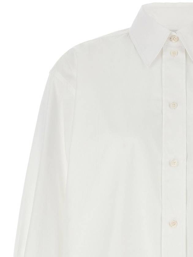 Victoria Beckham Cropped Shirt With Logo Embroidery - VICTORIA BECKHAM - BALAAN 3