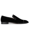 studded velvet loafers black - CHRISTIAN LOUBOUTIN - BALAAN.