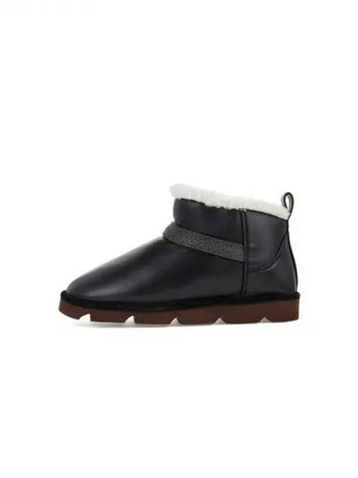 Monili Band Shearling Leather Winter Boots Black - BRUNELLO CUCINELLI - BALAAN 2