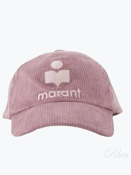 Tyron Embroidered Logo Corduroy Ball Cap Lilac - ISABEL MARANT - BALAAN 2