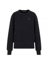 Logo Patch Regular Fit Crew Neck Sweatshirt Black - ACNE STUDIOS - BALAAN 2