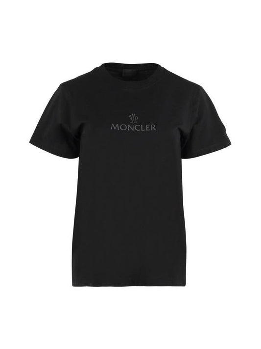 Logo Cotton Jersey Short Sleeve T-Shirt Black - MONCLER - BALAAN 1