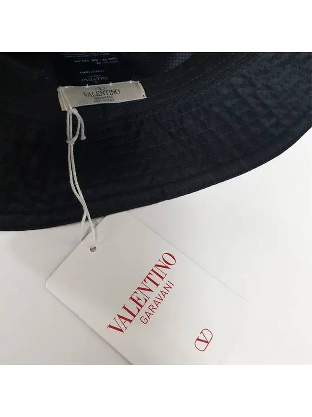 VLTN Logo Bucket Hat Black - VALENTINO - BALAAN 4