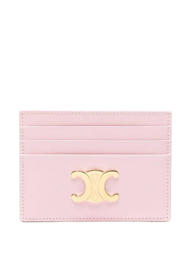 Triomphe Shiny Calfskin Card Wallet Pink - CELINE - BALAAN 1