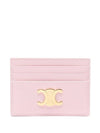 Triomphe Shiny Calfskin Card Wallet Pink - CELINE - BALAAN 1