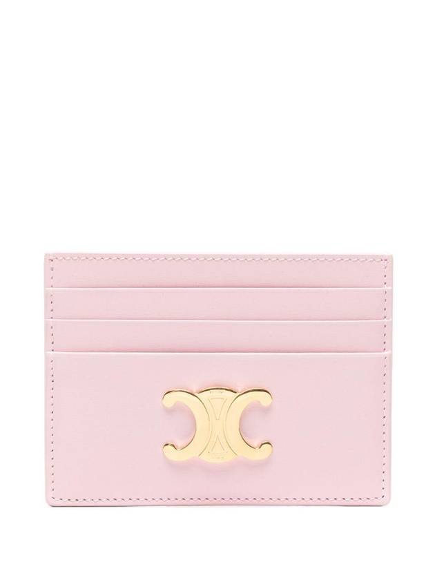 Triomphe Shiny Calfskin Card Wallet Pink - CELINE - BALAAN 1