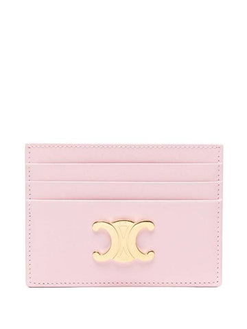 Triomphe Shiny Calfskin Card Wallet Pink - CELINE - BALAAN 1