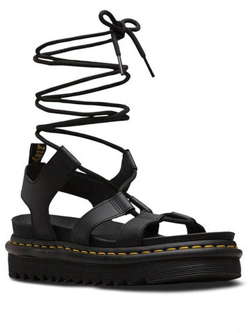 Hydro Natilla Gladiator Leather Sandals Black - DR. MARTENS - BALAAN 1