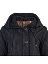 Diamond Quilted Hooded Single Coat Black - BURBERRY - BALAAN 5