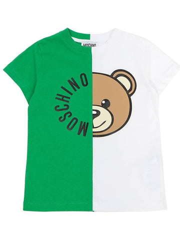 Kids short sleeved t shirt HUM04I LAA02 30321 Adults can wear - MOSCHINO - BALAAN 1