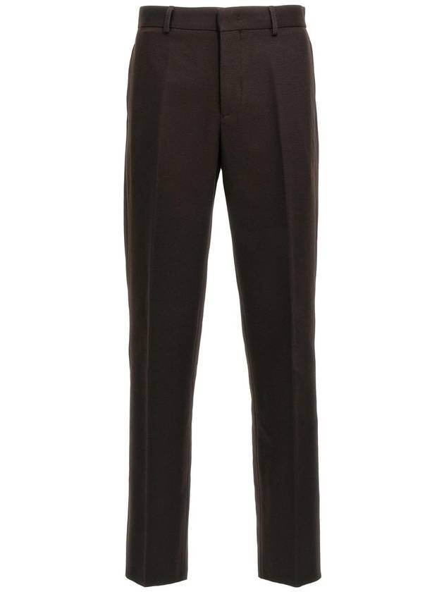 Men's Cotton Straight Pants Coffee - LORO PIANA - BALAAN 1