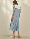 sailor collar pleated dress_light blue - MITTE - BALAAN 5