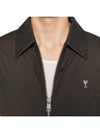 De Coeur Zip-Up Jacket Dark Coffee - AMI - BALAAN 6