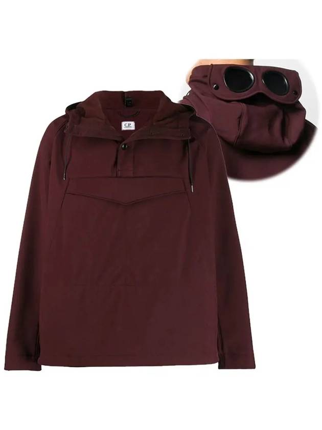 Soft Shell Goggle Hooded Anorak Burgundy - CP COMPANY - BALAAN 3