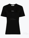 Micro Brushed Logo Cotton Short Sleeve T-Shirt Black - MSGM - BALAAN 2