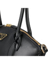 Small Leather Hand Shoulder Bag Black - PRADA - BALAAN 9