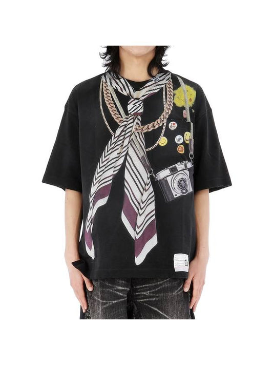 MAISON Trompe L'Eil Print Short Sleeve T-Shirt A10TS671 BLACK - MIHARA YASUHIRO - BALAAN 2