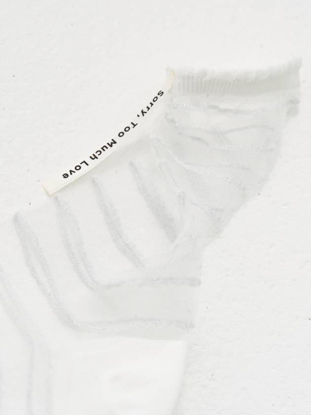 SeeThrough Stripe Socks White - SORRY TOO MUCH LOVE - BALAAN 4