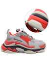 Triple S Low Top Sneakers Grey Red - BALENCIAGA - BALAAN 2