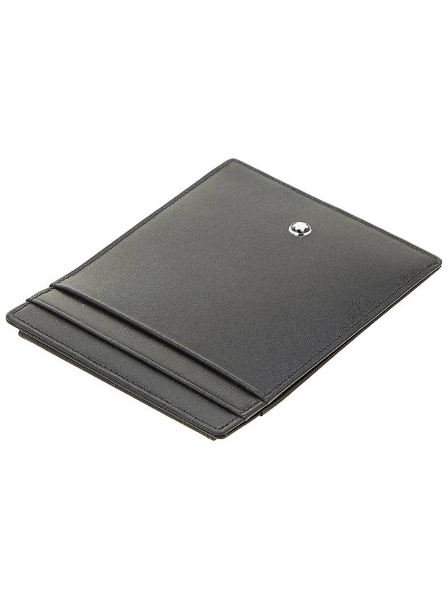 Logo Leather Card Wallet Black - MONTBLANC - BALAAN.