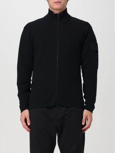 Extra Fine Zipper Cardigan Black - CP COMPANY - BALAAN 1