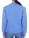 Embroidered Logo Crew Neck Wool Knit Top Blue - SPORTY & RICH - BALAAN 5