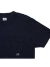 Small Logo Pocket Cotton Short Sleeve T-Shirt Total Eclipse - CP COMPANY - BALAAN 5