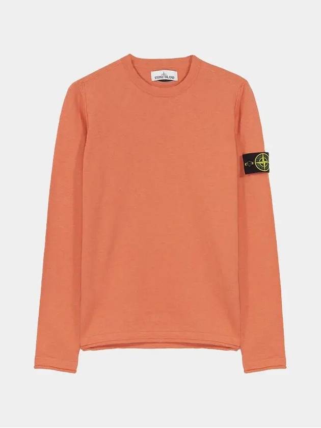 Wappen Patch Crew Neck Knit Top Orange - STONE ISLAND - BALAAN 2