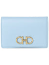 Ferragamo Gancini Women s Card Wallet 22 0371 SKY BLUE 0774993 - SALVATORE FERRAGAMO - BALAAN 1