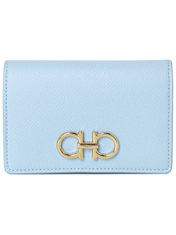 Ferragamo Gancini Women s Card Wallet 22 0371 SKY BLUE 0774993 - SALVATORE FERRAGAMO - BALAAN 1