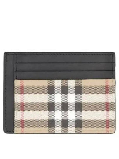 Men's Vintage Check Money Clip Card Wallet Beige - BURBERRY - BALAAN 2